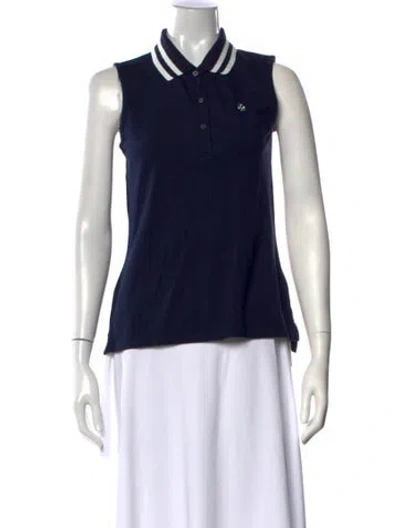 Pre-owned Tory Burch Sleeveless Polo In Blue