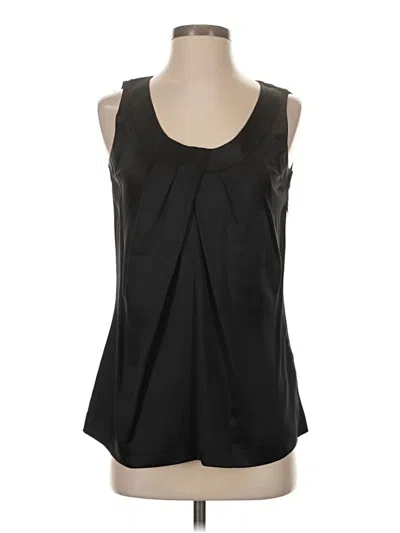 Pre-owned Tory Burch Sleeveless Silk Top Black Scoop Neck Tops
