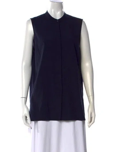 Pre-owned Tory Burch Sleeveless Top In Blue