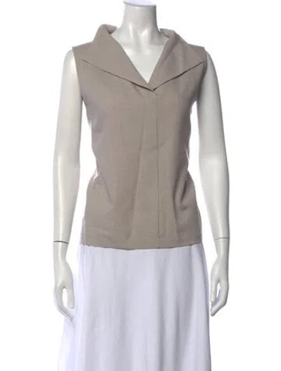 Pre-owned Tory Burch Sleeveless Top In Neutrals