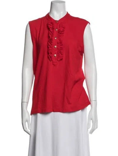 Pre-owned Tory Burch Sleeveless Top In Red