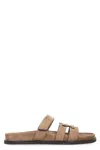 Tory Burch Ines Suede Triple-band Sport Mule Sandals In Brown