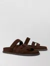 Tory Burch Slippers Ines In Pelle Scamosciata Cioccolato Donna In Burgundy