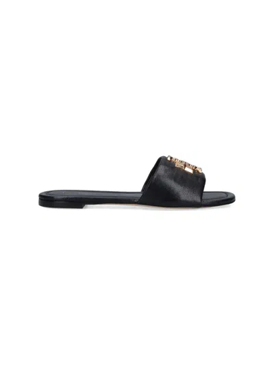 Tory Burch Slide Sandals "eleanor" In Black