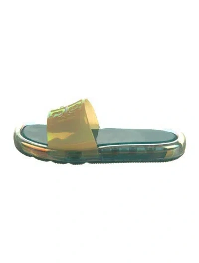 Pre-owned Tory Burch Slides In Blue