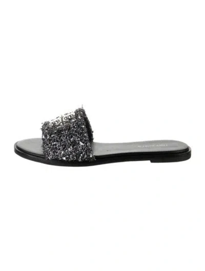 Pre-owned Tory Burch Slides In Silver