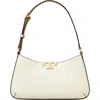 Tory Burch Slim Eleanor Pebble Leather Shoulder Bag In Warm White