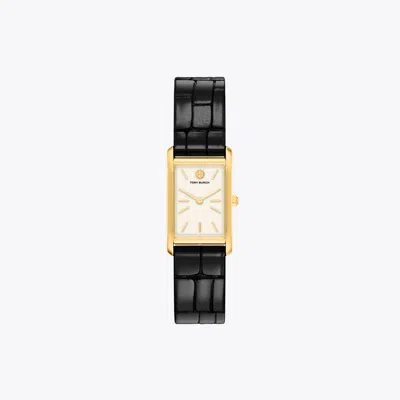 Tory Burch Slim Eleanor Watch In Black