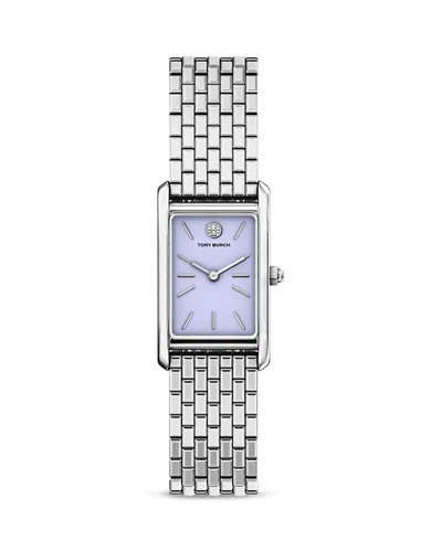 Tory Burch Slim Eleanor Watch, 20mm X 34mm In Silver