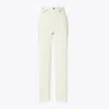 Tory Burch Slim Jean In Soft Oatmeal Cone Heavy Natural Denim