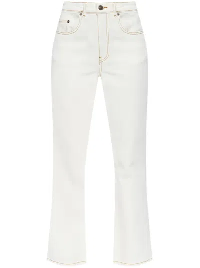 Tory Burch Slim Jeans In White