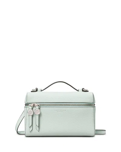 Tory Burch Slim Leather Top Handle Bag In Green