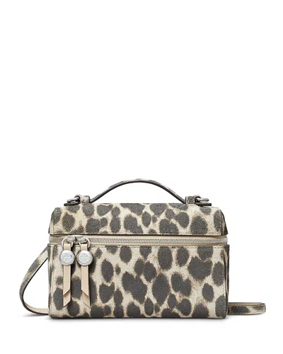 Tory Burch Slim Leather Top Handle Bag In Neutral