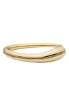 Tory Burch Slim Pierced Cuff Bracelet In Gold