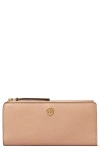 Tory Burch Slim Robinson Pebble Bifold Wallet In Goan Sand
