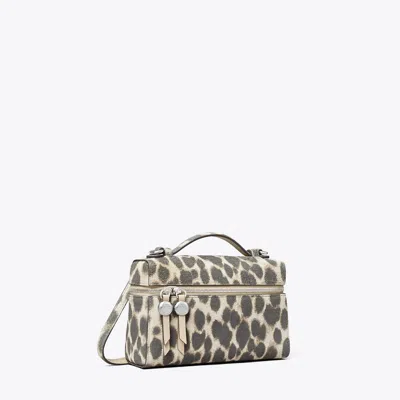 Tory Burch Romy Suede Slim Top Handle Bag Cheetah Spots In Multi