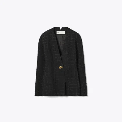 Tory Burch Slim Tweed Jacket In Multi