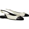 Tory Burch Slingback Cap Toe Flat