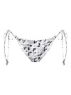Tory Burch White Printed Tie-side Bikini Bottoms In White