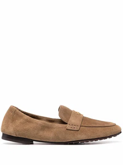 Tory Burch Slip-on Leather Loafers In Brown