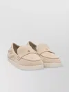 Tory Burch Slip-on Shoes With Suede Upper And Rubber Sole In Beige