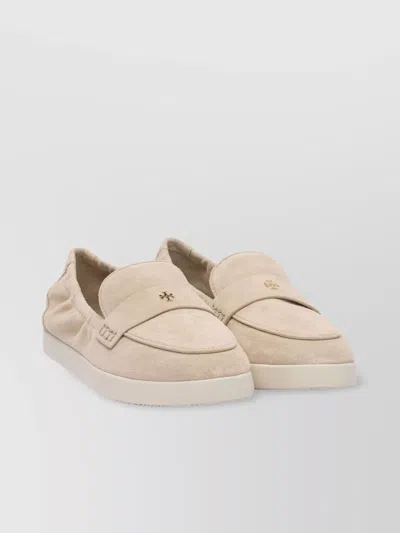 Tory Burch Slip-on Shoes With Suede Upper And Rubber Sole In Beige