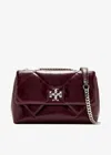Tory Burch Kira Diamond Quilt Distressed Small Convertible Shoulder Bag Crossbody Bags Bordeaux In Burgundy