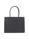 Tory Burch Small Black Tote With Double 't' Logo