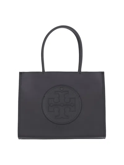Tory Burch Small Black Tote With Double 't' Logo