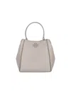 Tory Burch Mcgraw Small Bucket Bag In Clay Color Leather In Taupe