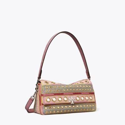 Tory Burch Small Charlie Embellished Shoulder Bag In Multi