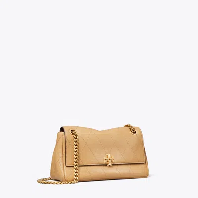 Tory Burch Charlie Quilted Leather Shoulder Bag In Brown
