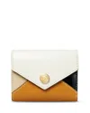 Tory Burch Small Color Block Leather Envelope Wallet In Multi