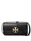 Tory Burch Convertible Eleanor Foldover Top Small Shoulder Bag In Black