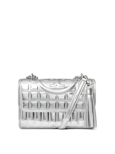 Tory Burch Small Convertible Shoulder Bag In Silver