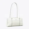 Tory Burch Small Crinkle Leather Marshmallow Satchel In White