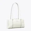 Tory Burch Small Crinkle Leather Marshmallow Satchel In White