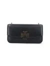 Tory Burch Small Black Calf Leather Eleanor Crossbody Bag In Black