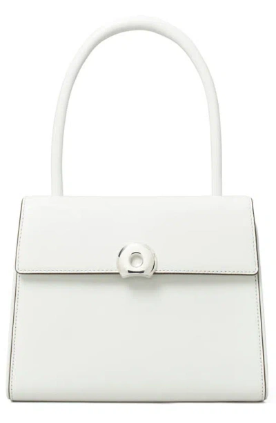 Tory Burch Small Deville Leather Top Handle Bag In Blanc