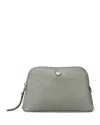 Tory Burch Small Dome Nylon Cosmetic Bag In Gray