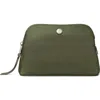 Tory Burch Small Dome Nylon Cosmetic Case In Neutral