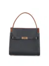 Tory Burch Lee Radziwill Layered Small Tote Bag In Black