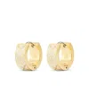 Tory Burch Small T Monogram Hoop Earrings In Gold