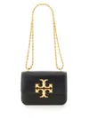 Tory Burch Small Eleanor Pebbled Leather Convertible Shoulder Bag In Black