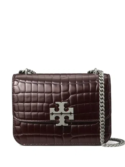 TORY BURCH SMALL ELEANOR CROC-EMBOSSED SHOULDER BAG