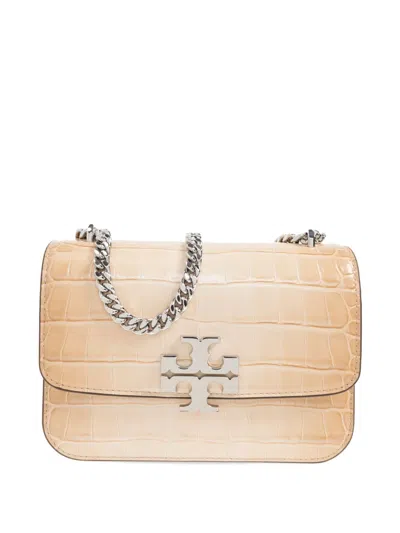 Tory Burch Small Eleanor Crocodile-embossed Shoulder Bag In Neutral