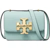 Tory Burch Small Eleanor Pebbled Leather Convertible Shoulder Bag In Sky