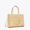 Tory Burch Small Ella Bio Patent Tote In Vanilla Soft Serve