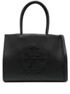 Tory Burch Black Tote With Circular Logo And Functional Design In Black