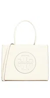Tory Burch Small Ella Bio Faux-leather Tote Bag In Warm White